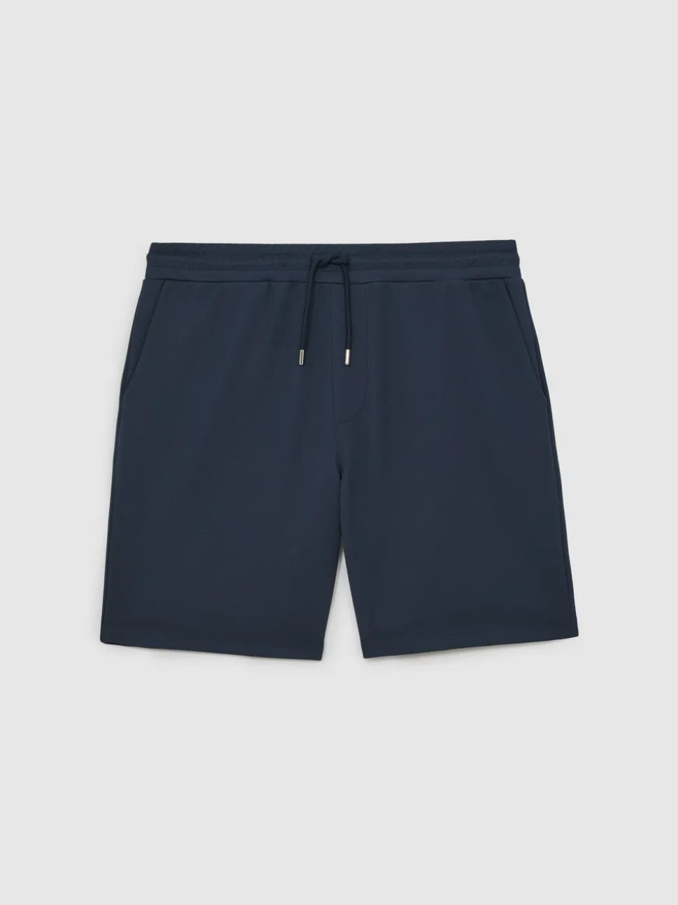 Reiss Airforce Blue Angus Textured Drawstring Shorts