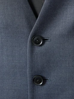 Reiss Airforce Blue Humble Slim Fit Single Breasted Wool Waistcoat