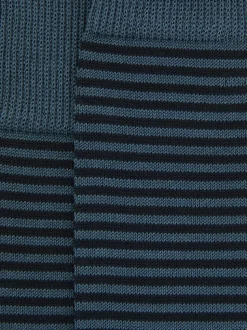 Reiss Airforce Blue/ Navy Mario Stripe Striped Socks