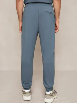 Reiss Airforce Blue Premier Stretch-Jersey Tailored Joggers