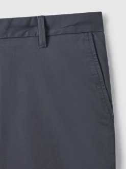 Reiss Airforce Blue Wicket Cotton Chino Shorts with Stretch