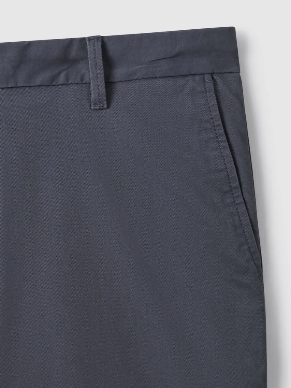 Reiss Airforce Blue Wicket Cotton Chino Shorts with Stretch