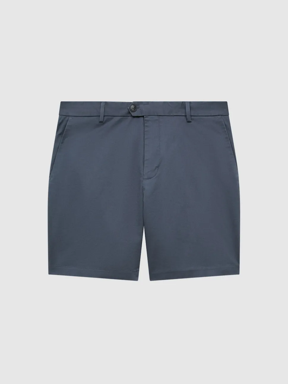 Reiss Airforce Blue Wicket Cotton Chino Shorts with Stretch