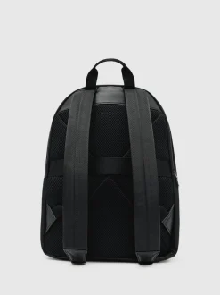 Reiss Black Allen Woven Zipped Backpack