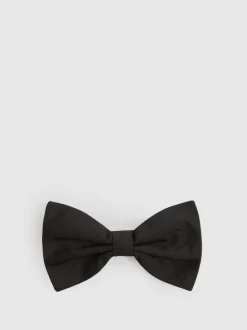 Reiss Black Boyle Grosgrain Silk Bow Tie