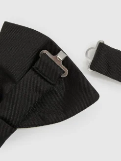 Reiss Black Boyle Grosgrain Silk Bow Tie