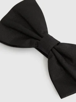 Reiss Black Boyle Grosgrain Silk Bow Tie