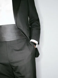 Reiss Black Cameron Silk Grosgrain Cummerbund