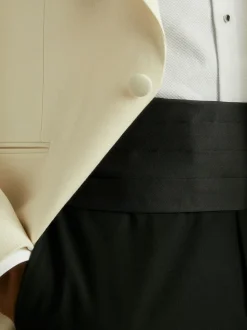 Reiss Black Cameron Silk Grosgrain Cummerbund