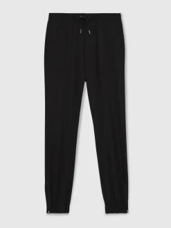 Reiss Black Climb Stretch-Nylon Cuff Trousers