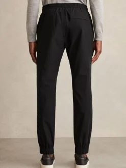 Reiss Black Climb Stretch-Nylon Cuff Trousers
