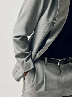 Reiss Black Dante Smooth Leather Belt