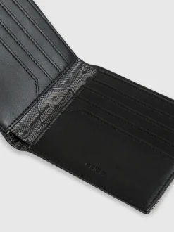 Reiss Black Forest Coated Canvas Monogram Wallet