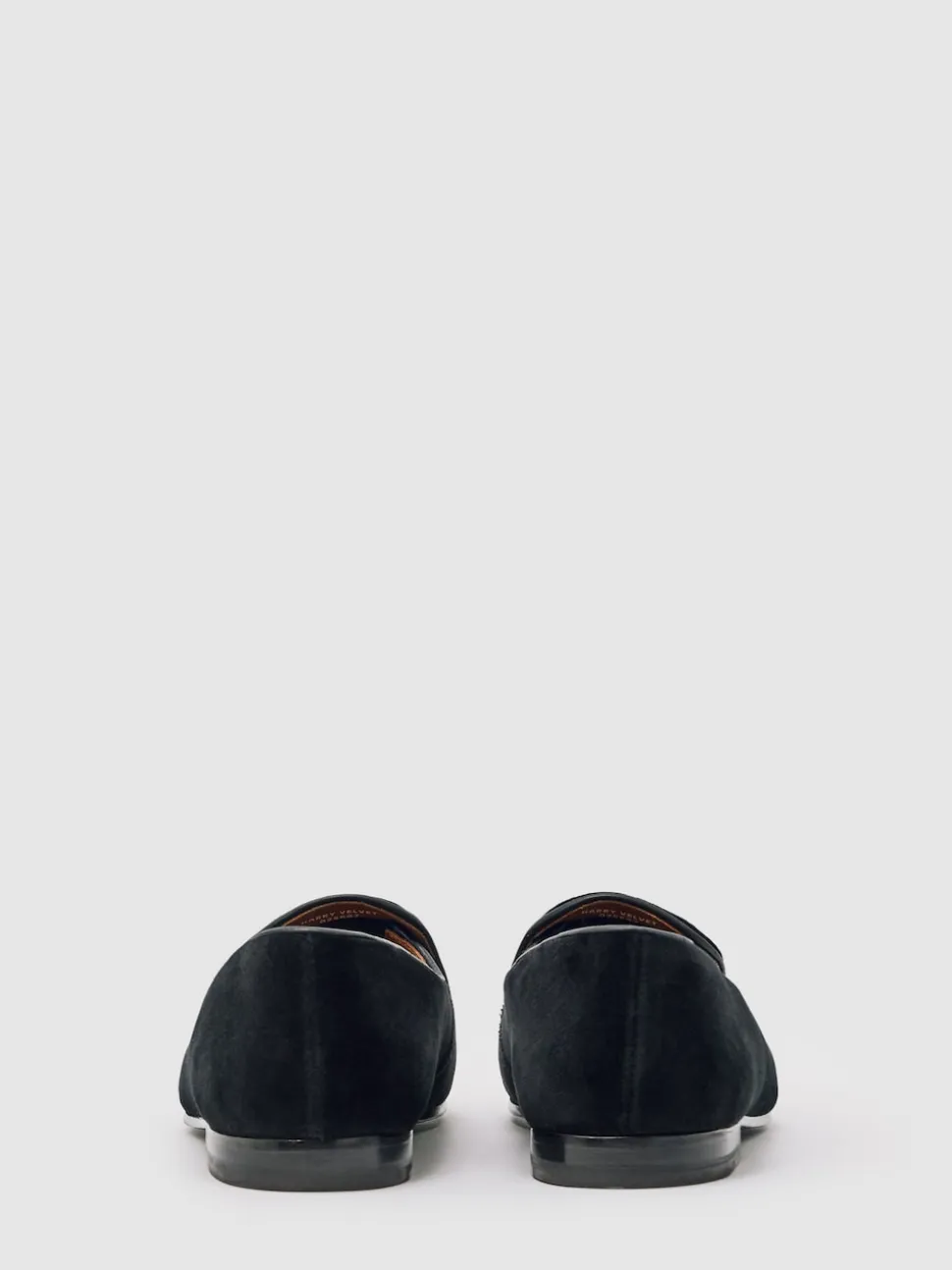 Reiss Black Harry Velvet Tassel-Detail Loafers