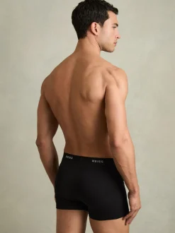 Reiss Black Heller Three Pack of Organic Cotton Blend Boxers