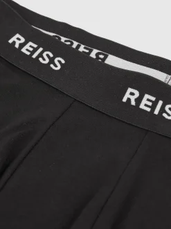 Reiss Black Heller Three Pack of Organic Cotton Blend Boxers