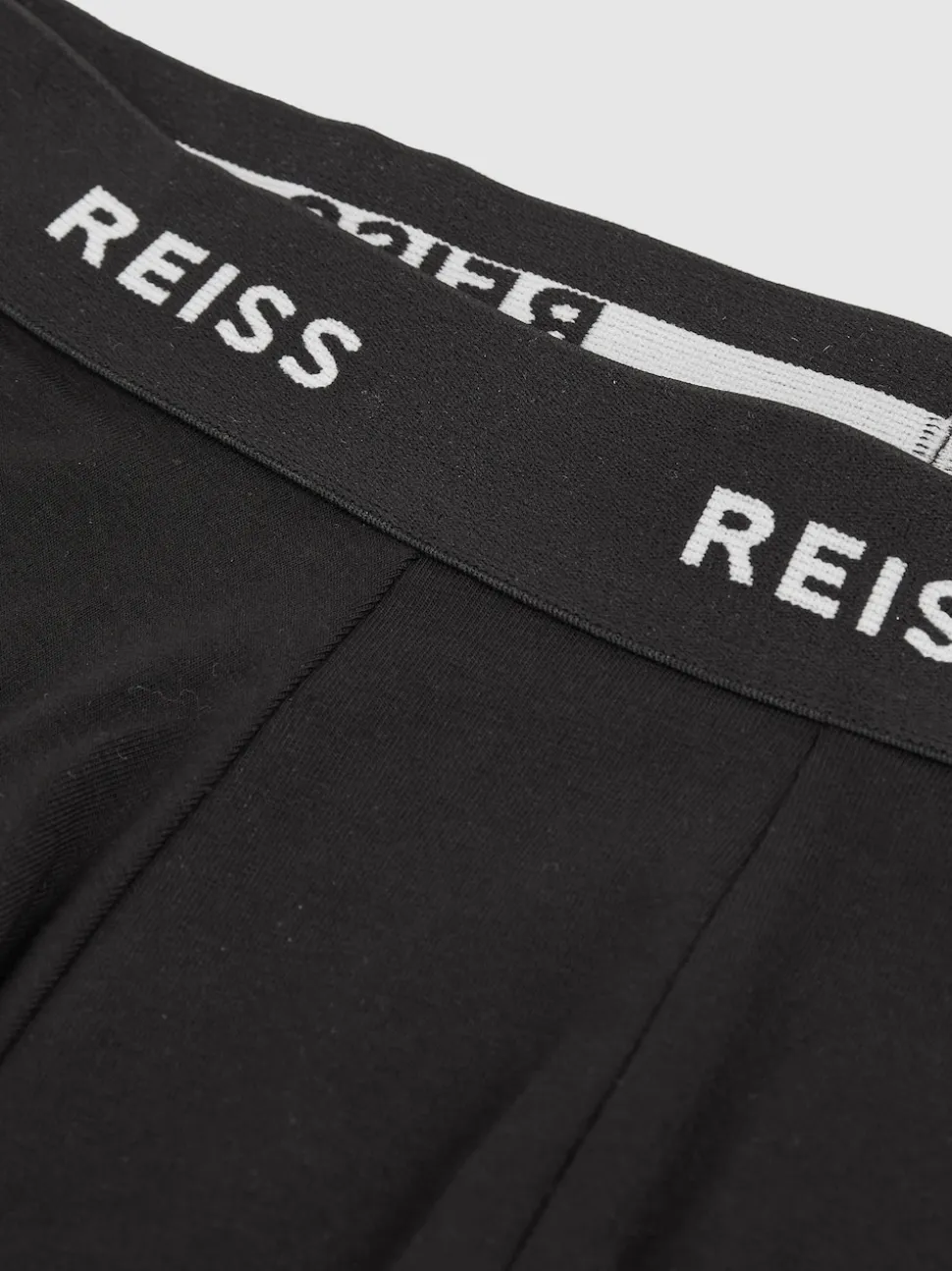Reiss Black Heller Three Pack of Organic Cotton Blend Boxers