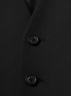 Reiss Black Hope Modern Fit Wool Blend Waistcoat