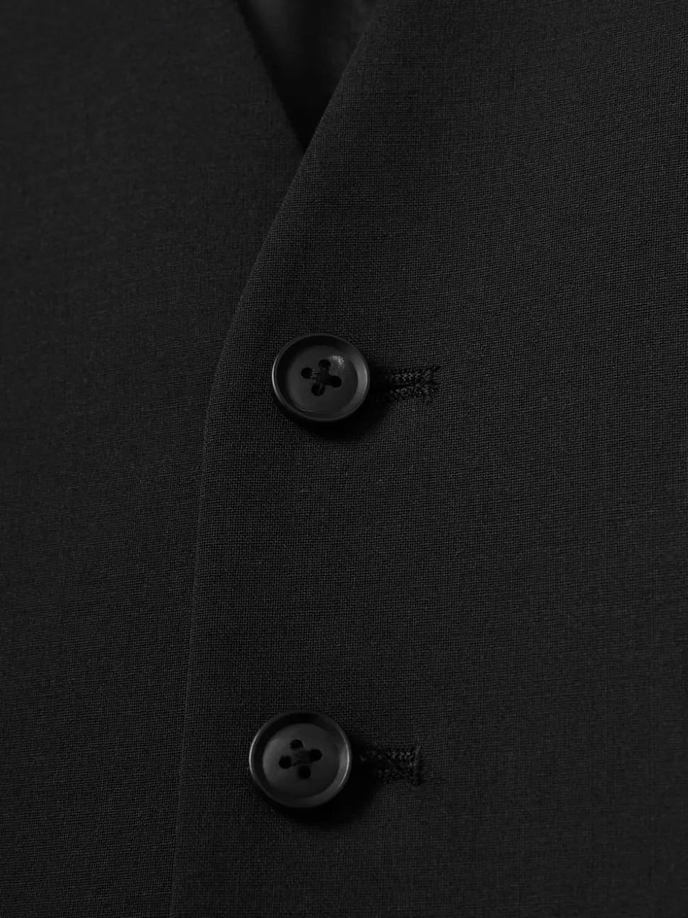 Reiss Black Hope Modern Fit Wool Blend Waistcoat