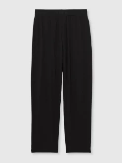 Reiss Black Hugo Cotton Jersey Logo-Waistband Joggers with Stretch