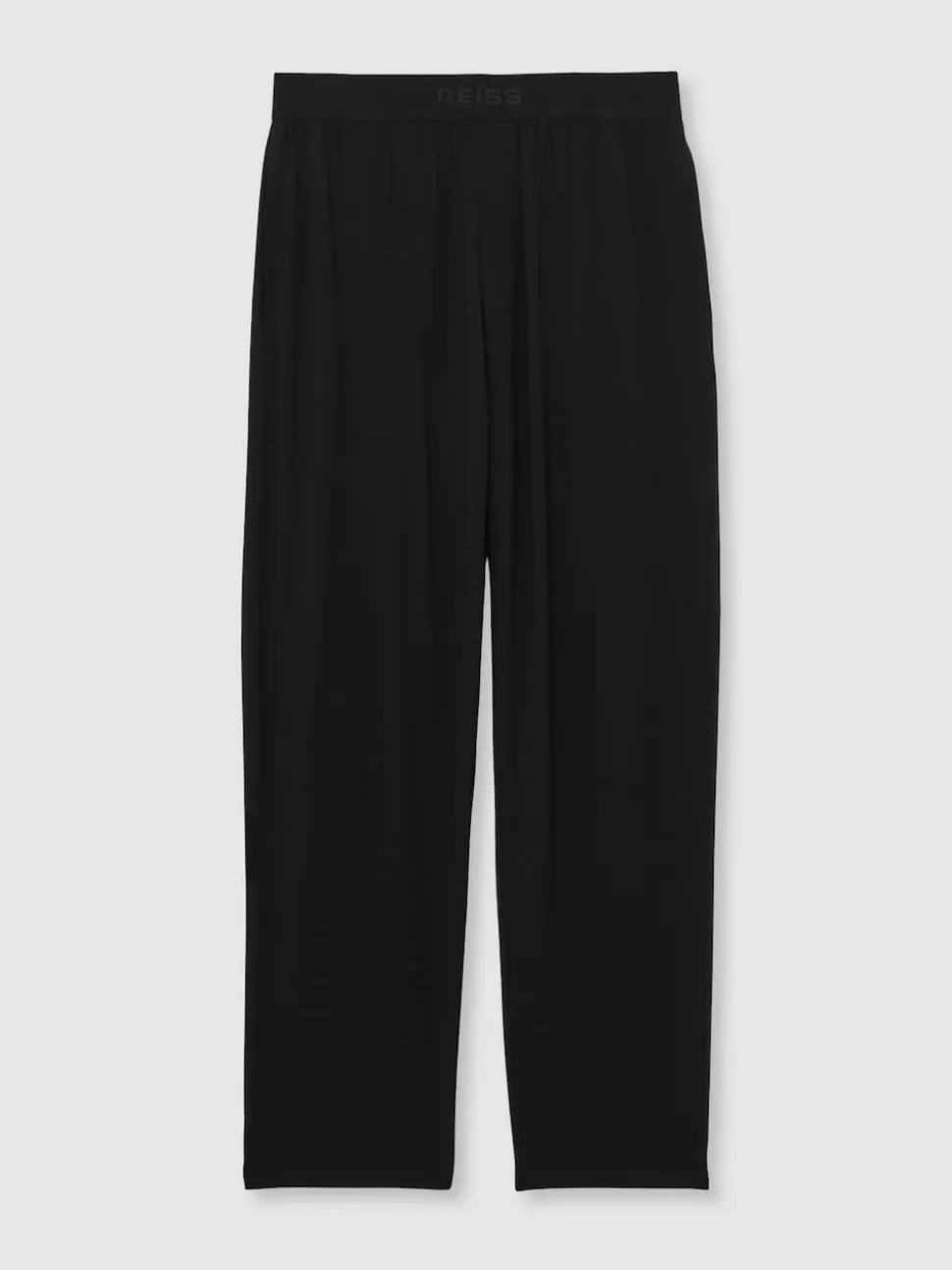 Reiss Black Hugo Cotton Jersey Logo-Waistband Joggers with Stretch