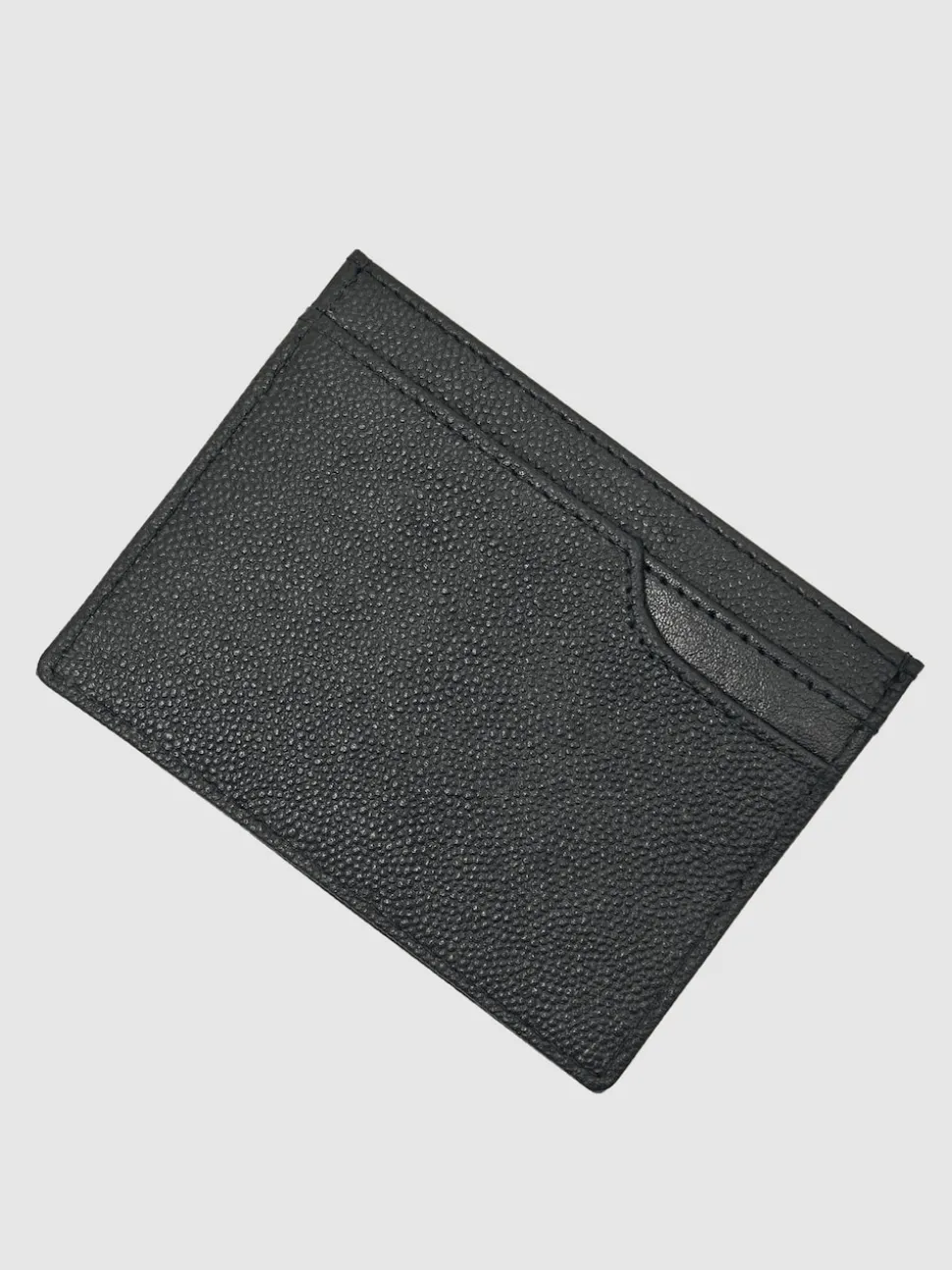 Reiss Black Hugo Micro-Grain Leather Card Holder