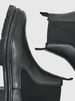Reiss Black Huxley Leather Chelsea Boots