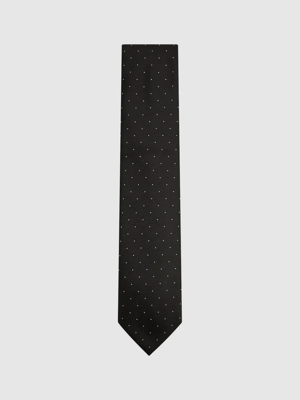 Reiss Black Liam Polka Dot Silk Tie