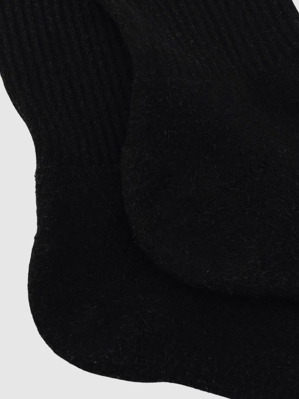 Reiss Black Marcus Monogram Cotton-Blend Ribbed Socks
