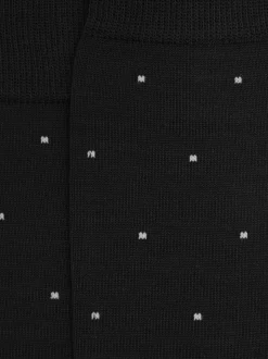 Reiss Black Mario Spot Polka Dot Socks
