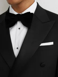 Reiss Black Poker Db Tailored-Fit Double-Breasted Tuxedo Jacket