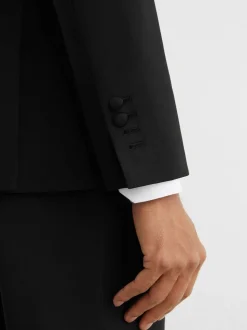 Reiss Black Poker Db Tailored-Fit Double-Breasted Tuxedo Jacket