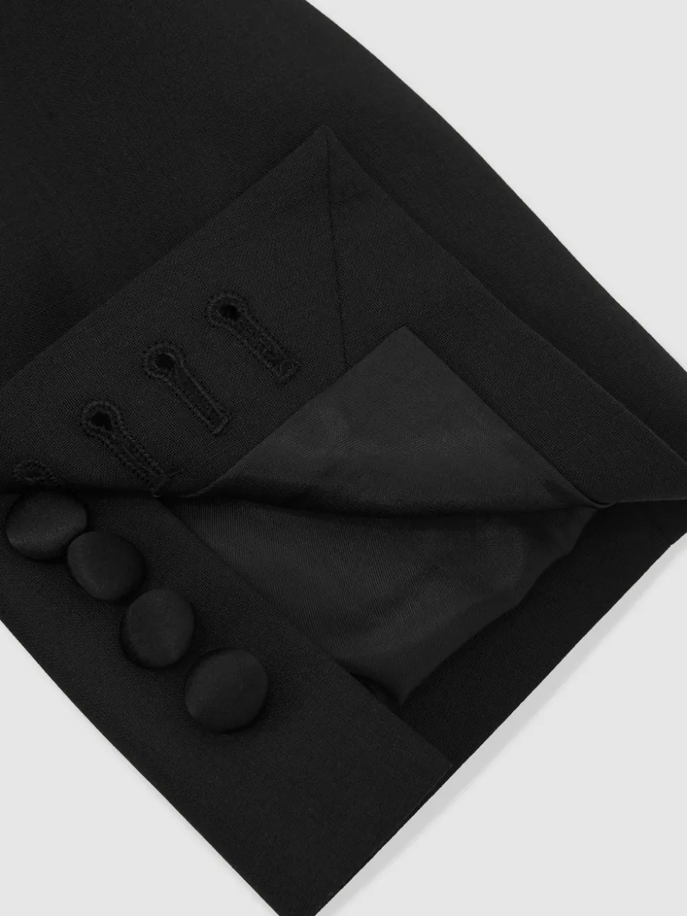 Reiss Black Poker Db Tailored-Fit Double-Breasted Tuxedo Jacket