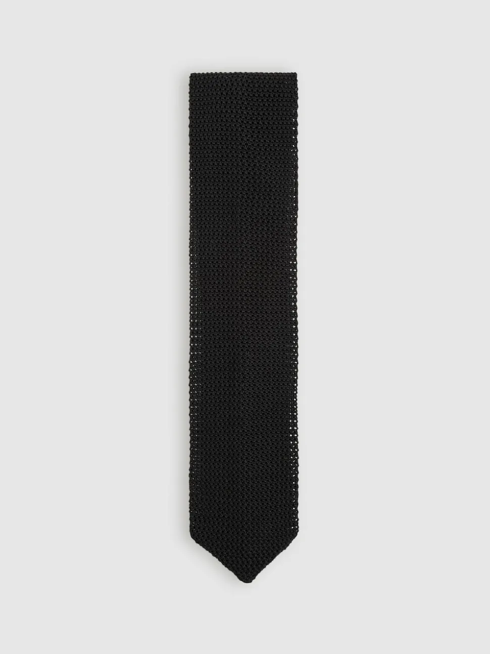 Reiss Black Punto Silk Knitted Tie