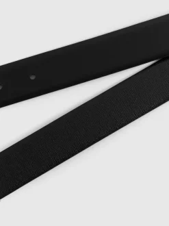 Reiss Black Ricky Reversible Leather Belt