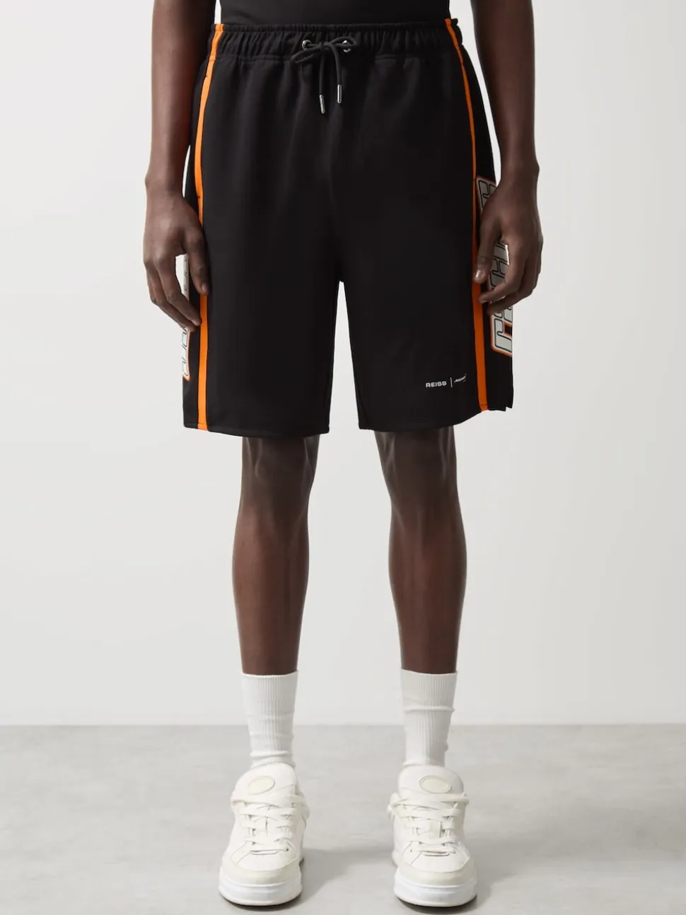 Reiss Black Ride McLaren F1 Team Drawstring Shorts