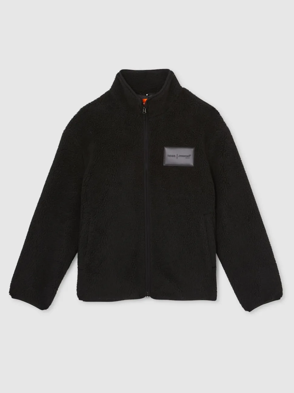Reiss Black Snoop McLaren F1 Team Embroidered Fleece Jacket Unisex Fit