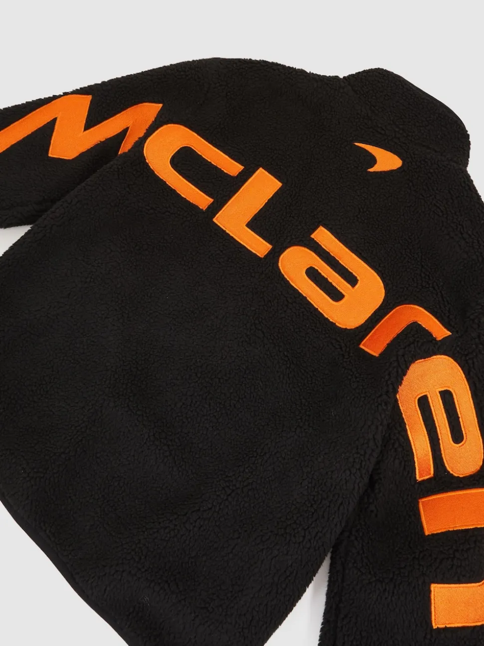 Reiss Black Snoop McLaren F1 Team Embroidered Fleece Jacket Unisex Fit