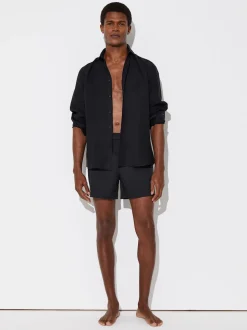 Reiss Black Sun Side-Adjuster Swim Shorts