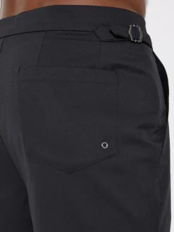 Reiss Black Sun Side-Adjuster Swim Shorts