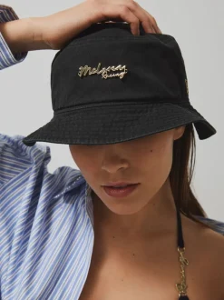 Reiss Black Tapered Unisex Fit McLaren Racing Cotton Bucket Hat