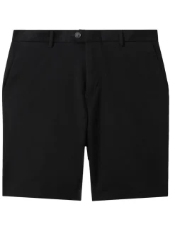 Reiss Black Wicket Cotton Chino Shorts with Stretch