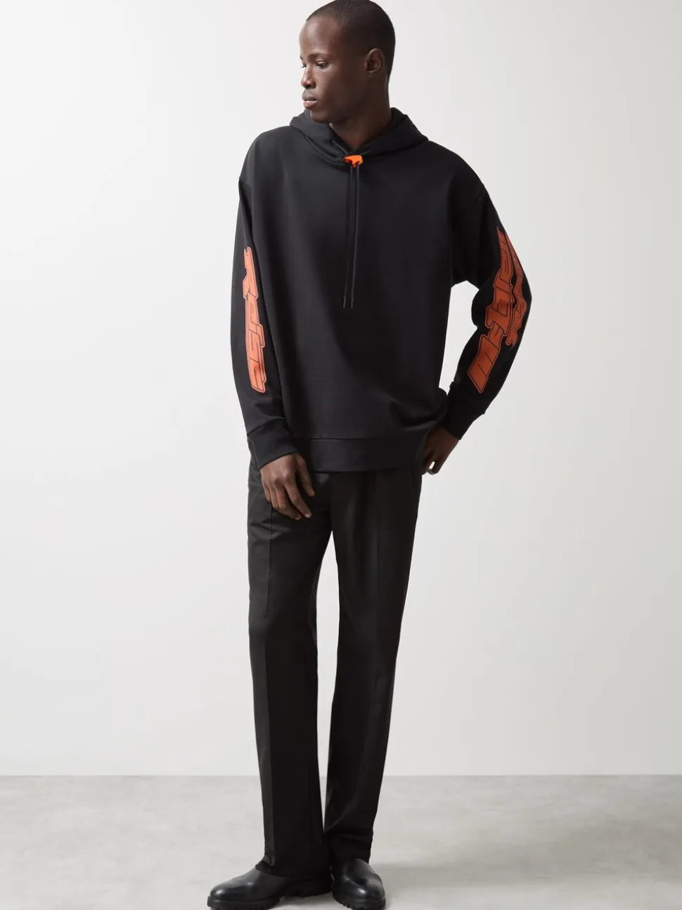 Reiss Black Zak McLaren F1 Team Oversize Toggle Hoodie Unisex Fit