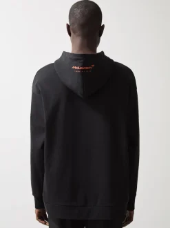 Reiss Black Zak McLaren F1 Team Oversize Toggle Hoodie Unisex Fit