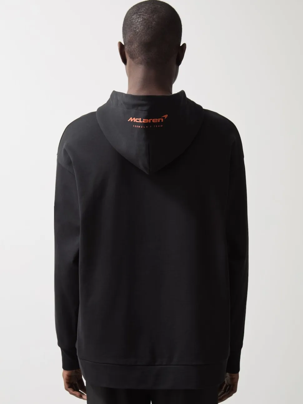 Reiss Black Zak McLaren F1 Team Oversize Toggle Hoodie Unisex Fit