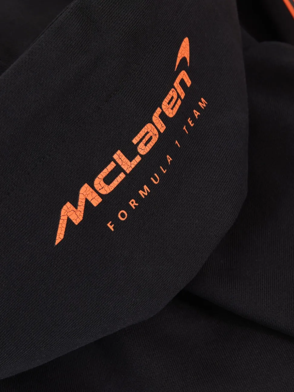 Reiss Black Zak McLaren F1 Team Oversize Toggle Hoodie Unisex Fit