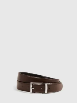 Reiss Black/Dark Brown Ricky Reversible Leather Belt