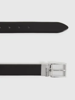 Reiss Black/Dark Brown Ricky Reversible Leather Belt