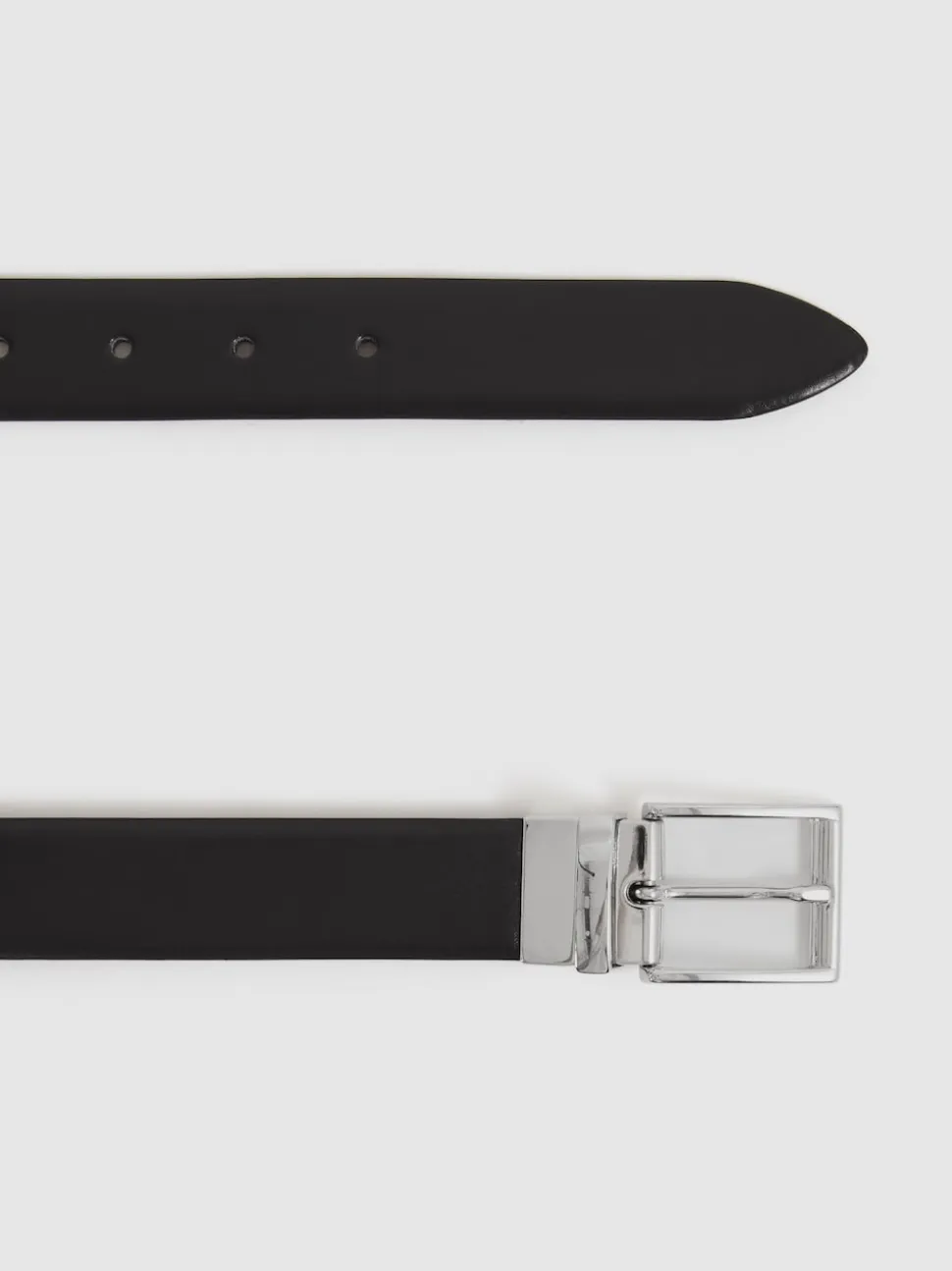 Reiss Black/Dark Brown Ricky Reversible Leather Belt