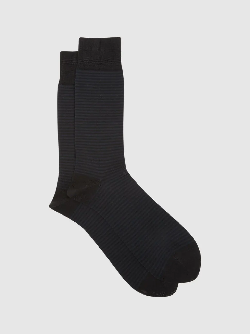 Reiss Black/Navy Mario Stripe Striped Socks